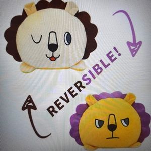 Reversible Plushie Stuffed Animal - Mood Plush - Double Sided Flip LION